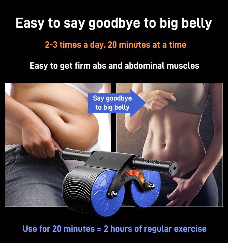 (Free shipping)Automatic rebound abdominal wheel