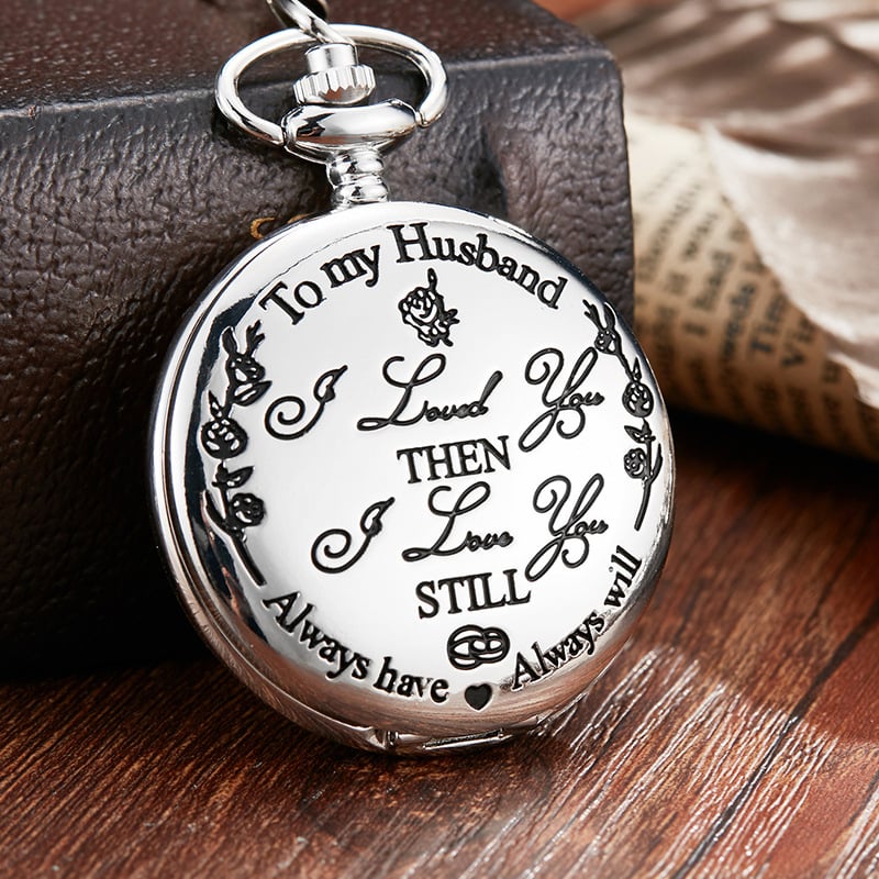 "TO MY SON\/ DAUGHTER\/ DAD" Quartz Pocket Chain Watch